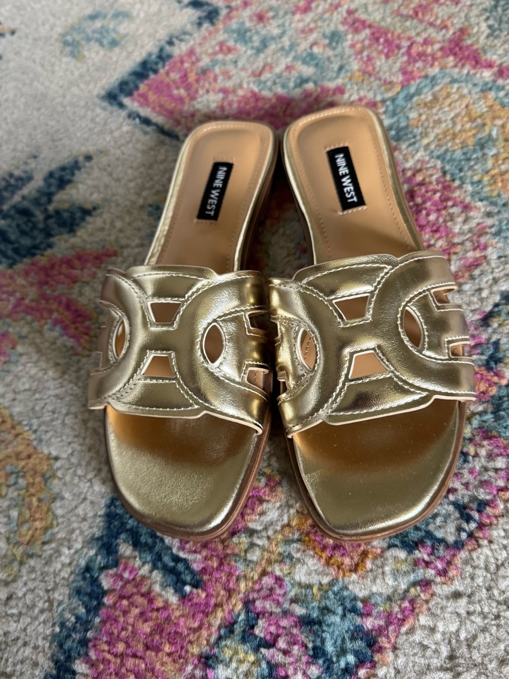 Nine West Metallic Gold sandals